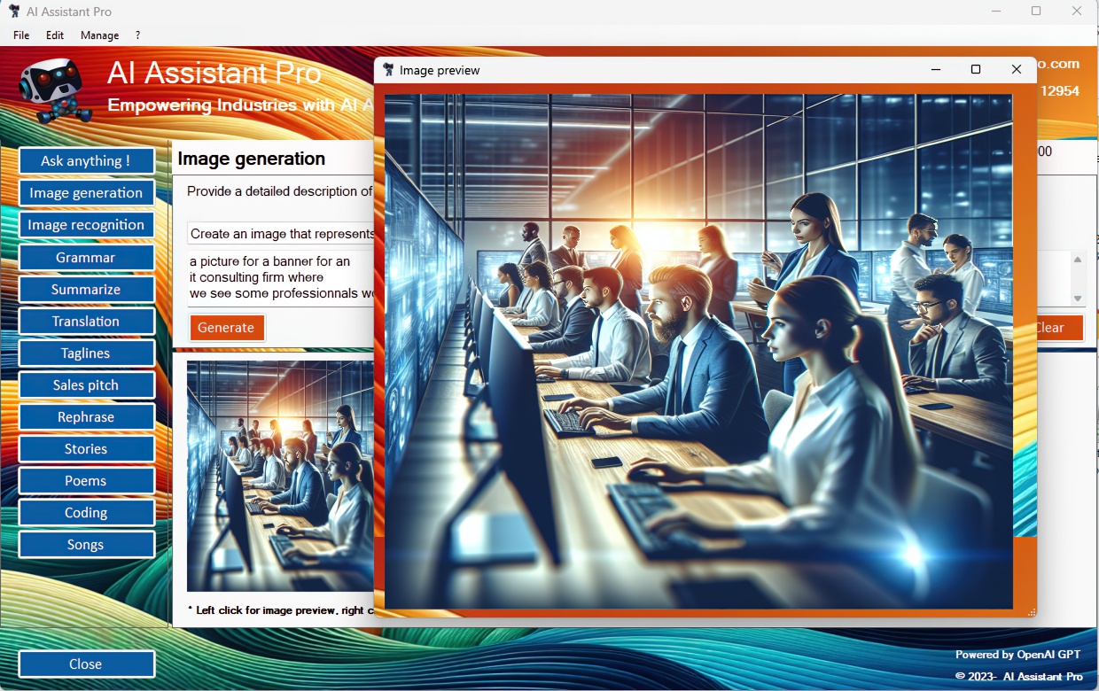 screenshot of AI Assistant Pro